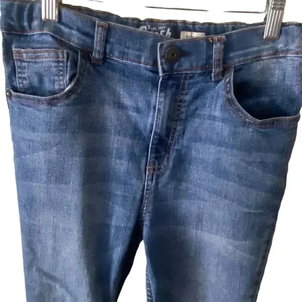 Oshkosh B’gosh size 12R skinny jeans with adjustable waist and snap closure EUC